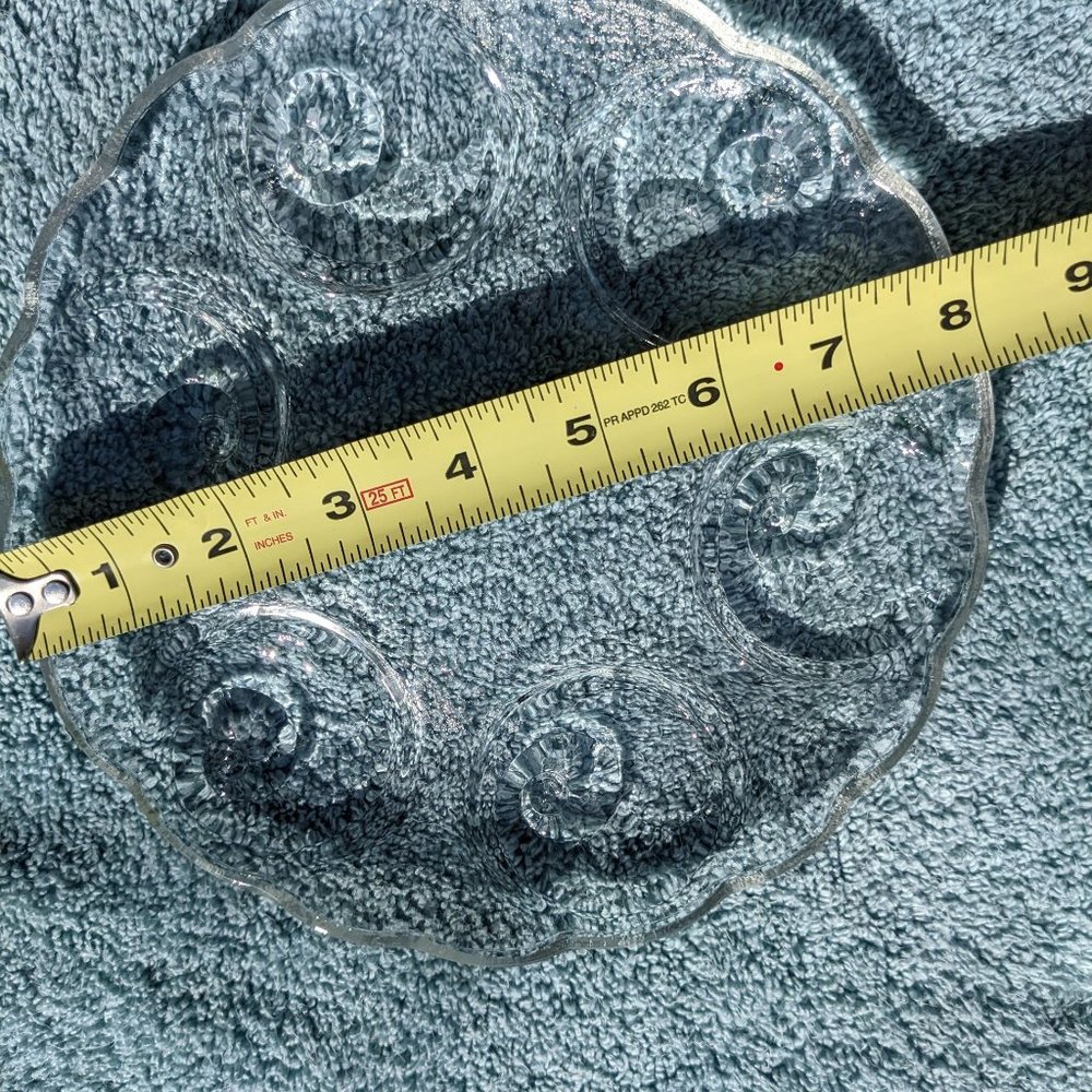 COPY - COPY - Vintage Pressed Glass Shell Oyster Plates